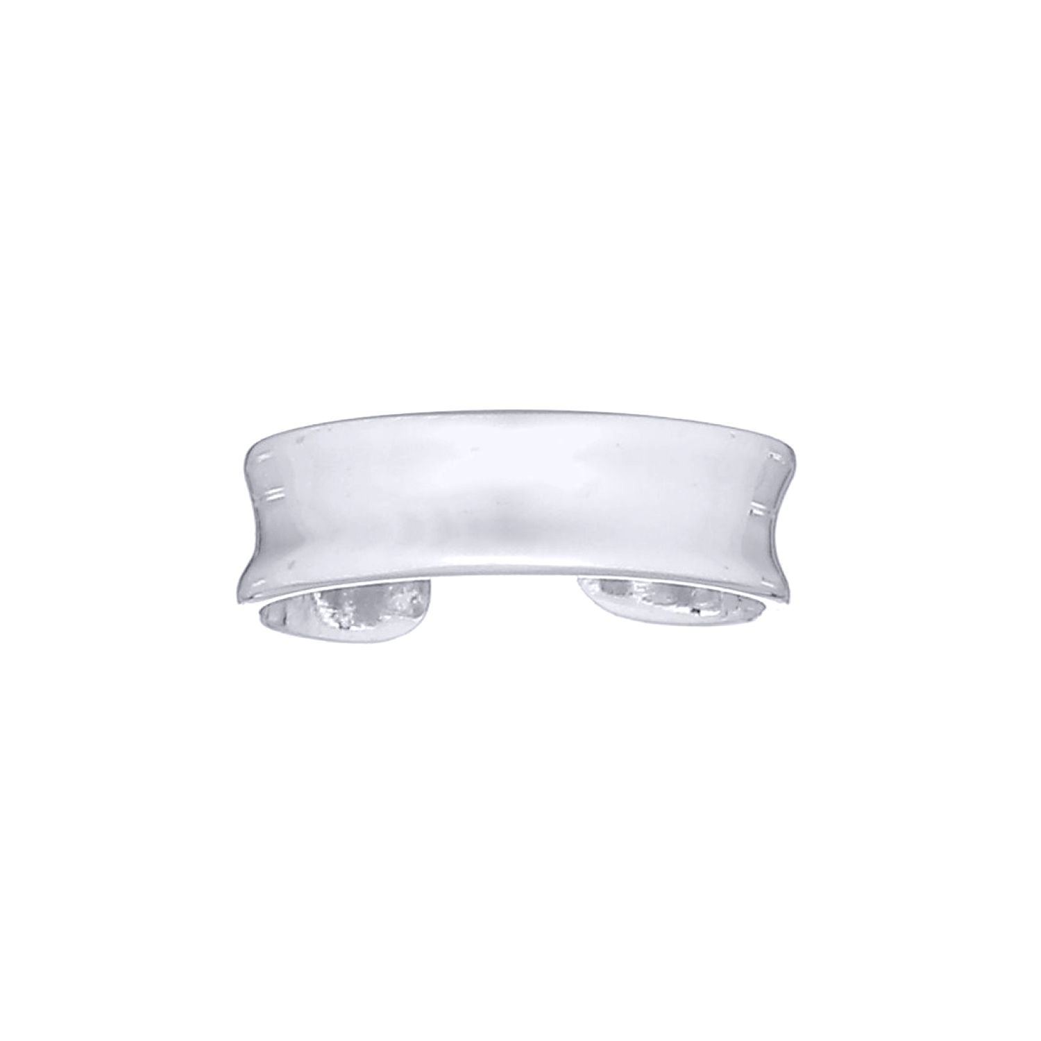 Silver  Concaved Toe Ring - ATR010