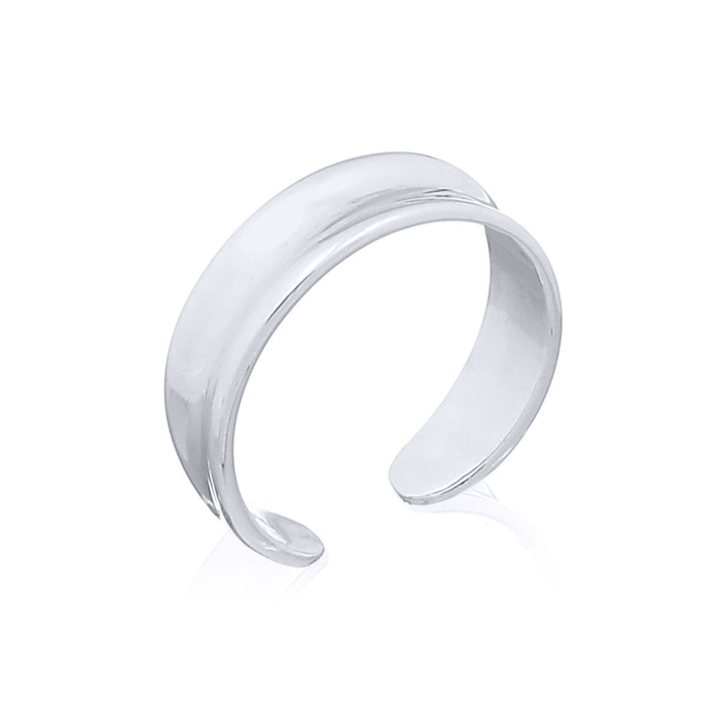 Silver  Concaved Toe Ring - ATR010