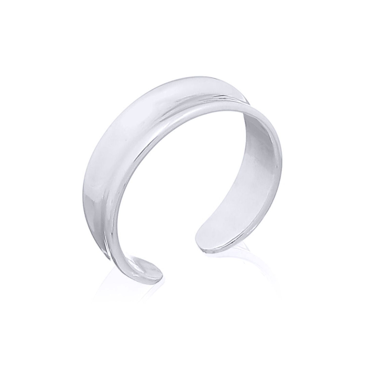 Silver  Concaved Toe Ring - ATR010