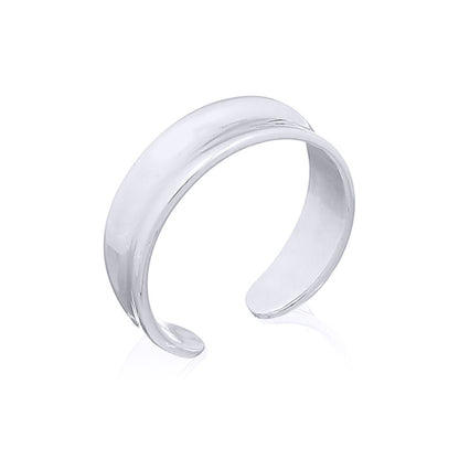 Silver  Concaved Toe Ring - ATR010