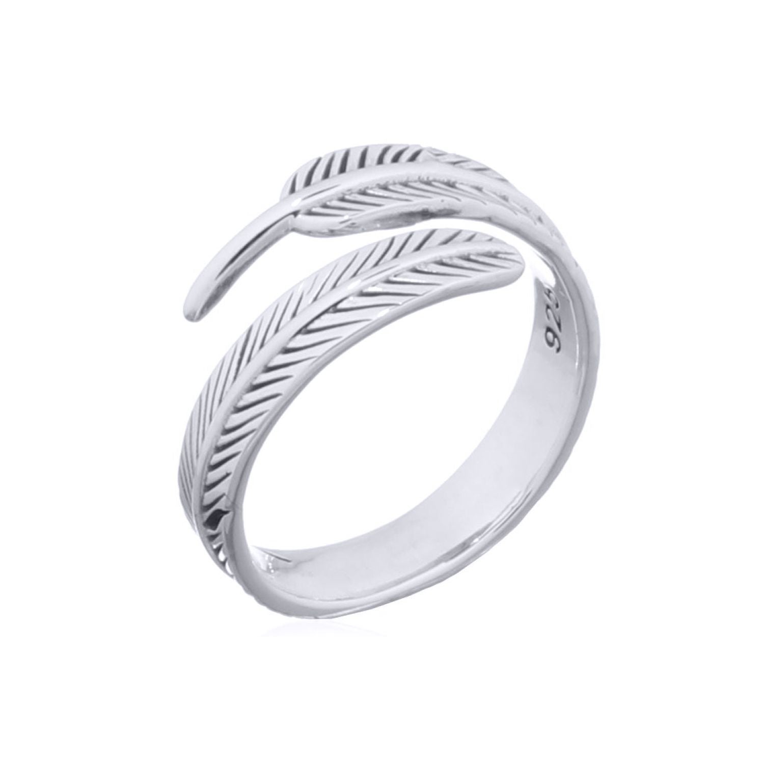 Silver  Lucky Feather Toe Ring - ATR012