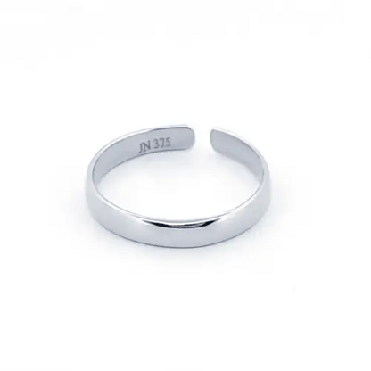 Ladies Rhodium Plated Sterling Silver D-Shape Band 2.5mm Toe Ring - ATR017