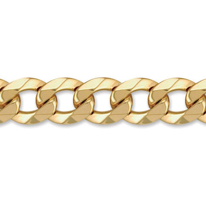 Mens Flash-plated Solid Brass  Weight Curb 18mm Bracelet 9 inch - BCN024Q