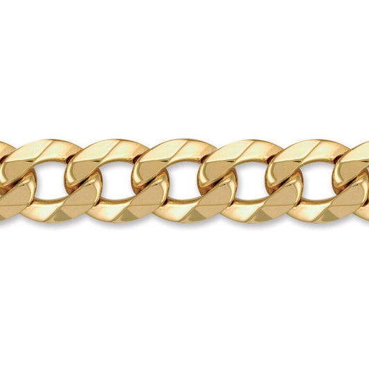 Mens Flash-plated Solid Brass  Heavy Weight Curb 18mm Chain - BCN024Q
