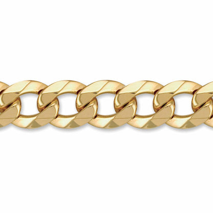 Mens Flash-plated Solid Brass  Weight Curb 18mm Bracelet 9 inch - BCN024Q