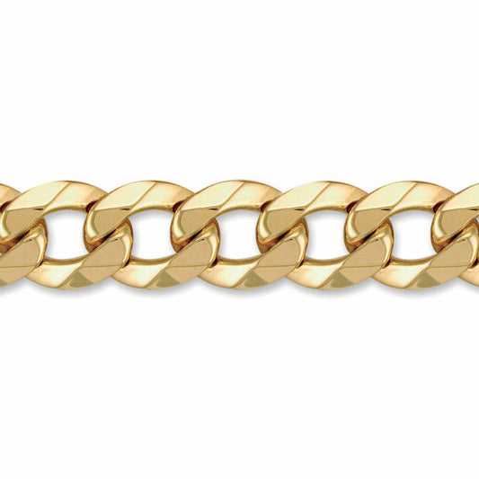 Mens Flash-plated Solid Brass  Weight Curb 18mm Bracelet 9 inch - BCN024Q