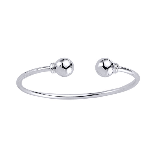 Kids Sterling Silver  Torque Baby Bangle Bracelet - BN21