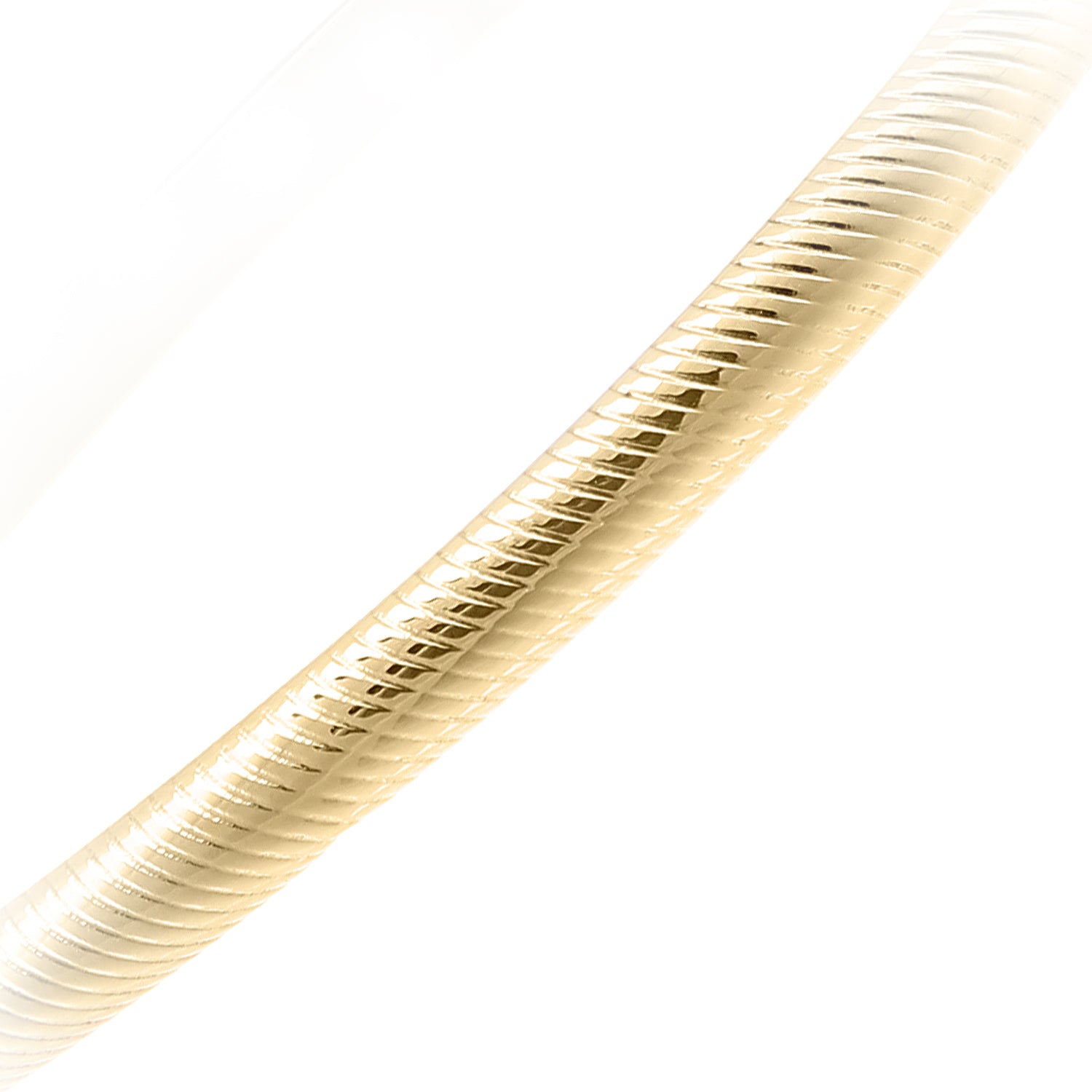 9ct Gold  D-Shape Ribbed Snake Skin Bangle Bracelet - BNGAXL1601Y