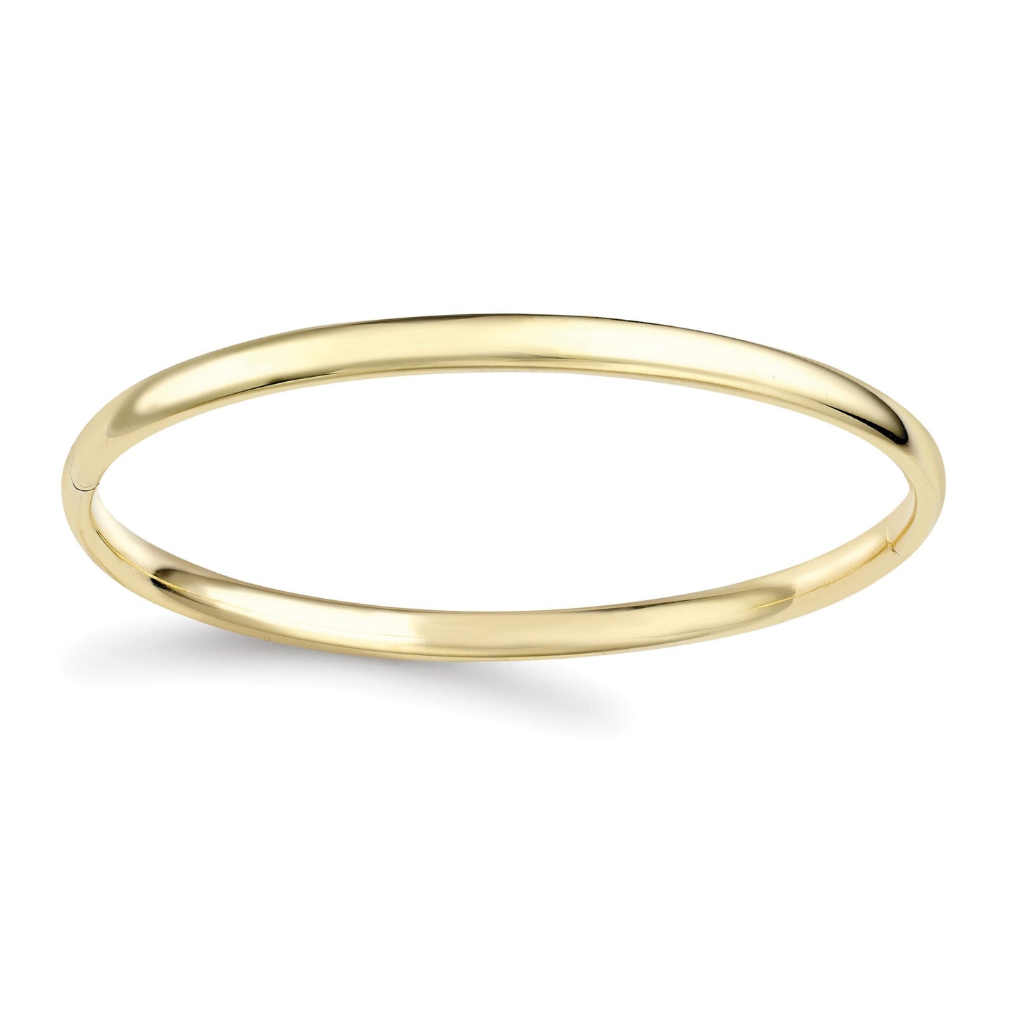 Ladies 9ct Gold  Oval Court Tube Minimalist Bangle Bracelet 4.2mm - BNNR02352