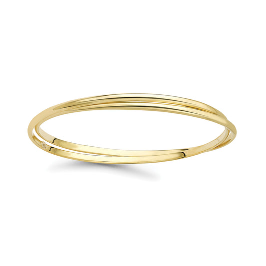 9ct Gold  Yellow Gold 'Trinity-Style' Bangle - BNNR02510