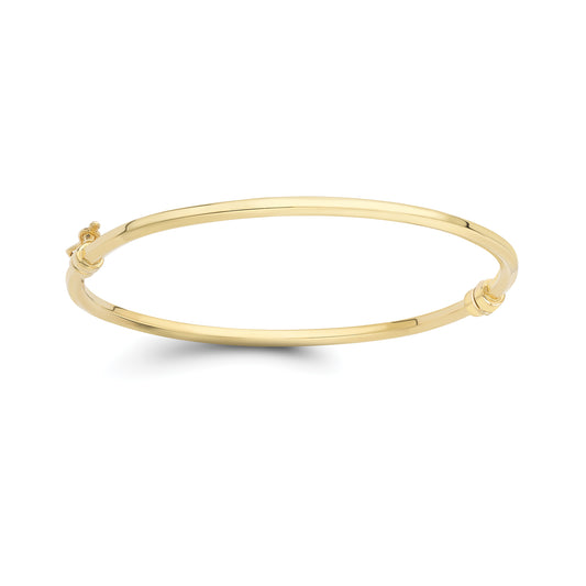 9ct Gold  Bevelled Tube Bangle - BNNR02517