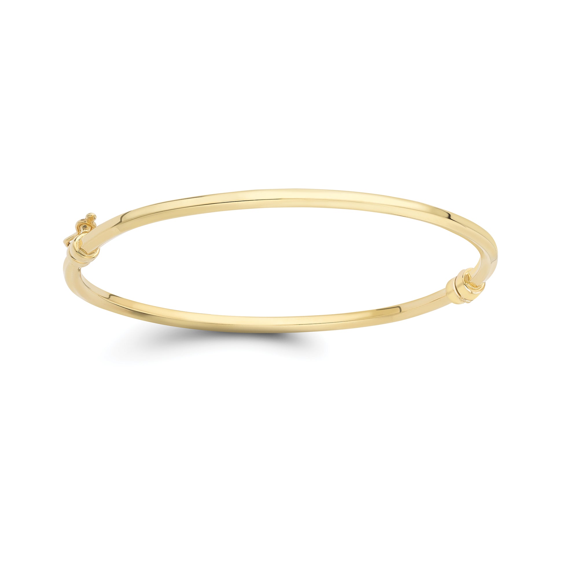 9ct Gold  Bevelled Tube Bangle - BNNR02517
