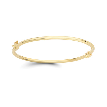 9ct Gold  Bevelled Tube Bangle - BNNR02517