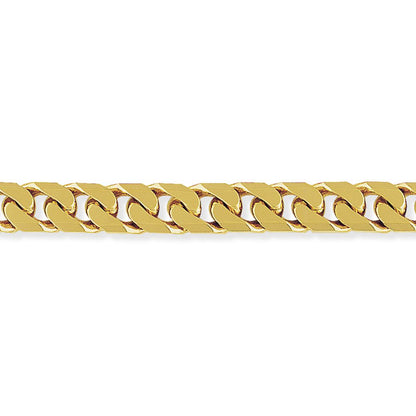 9ct Gold  Tight-Linked Heavy Curb Bracelet 9mm 8.5" 21cm - BRNR02025-08