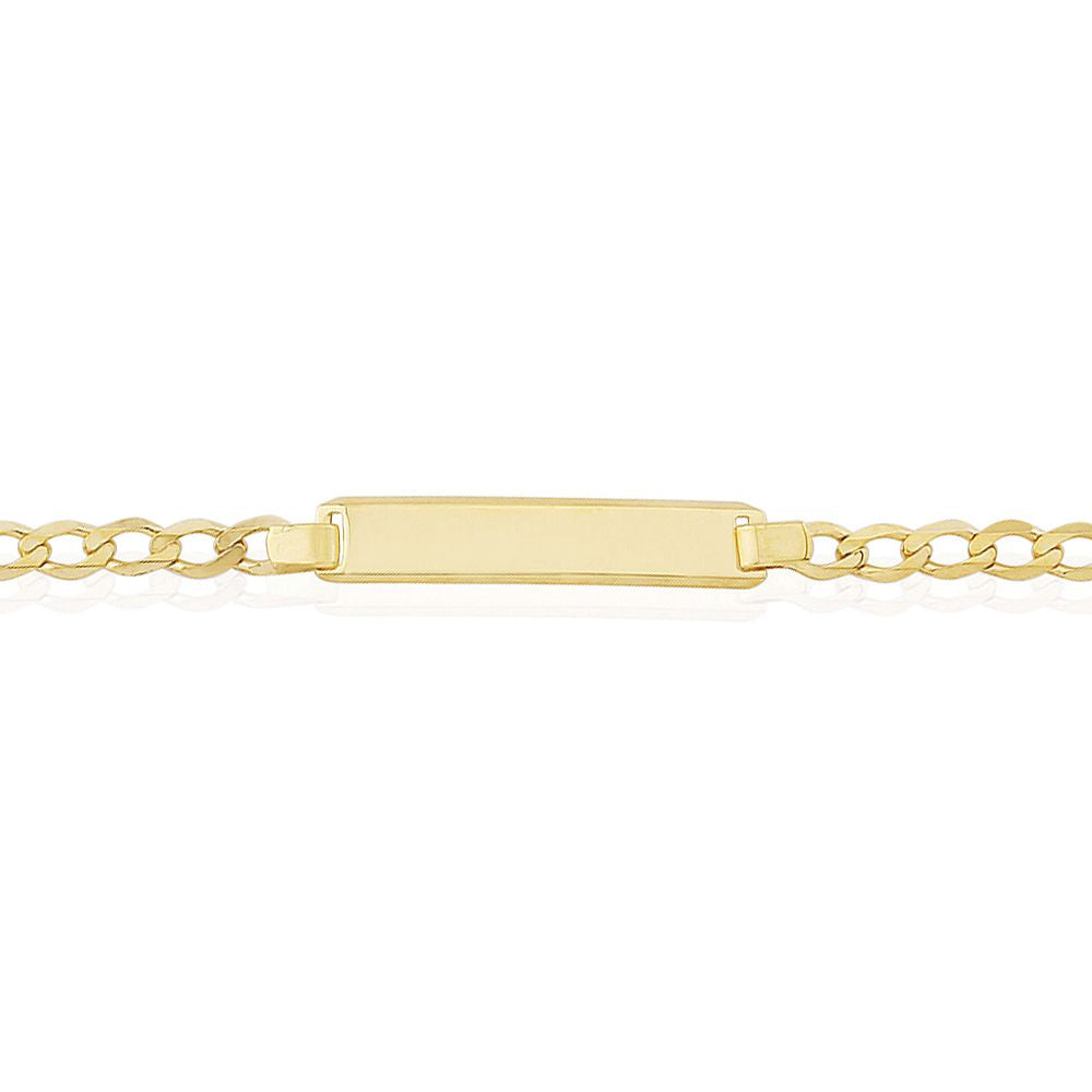 9ct Gold  Curb ID Identity Bracelet 6.3" - BRNR02360-05