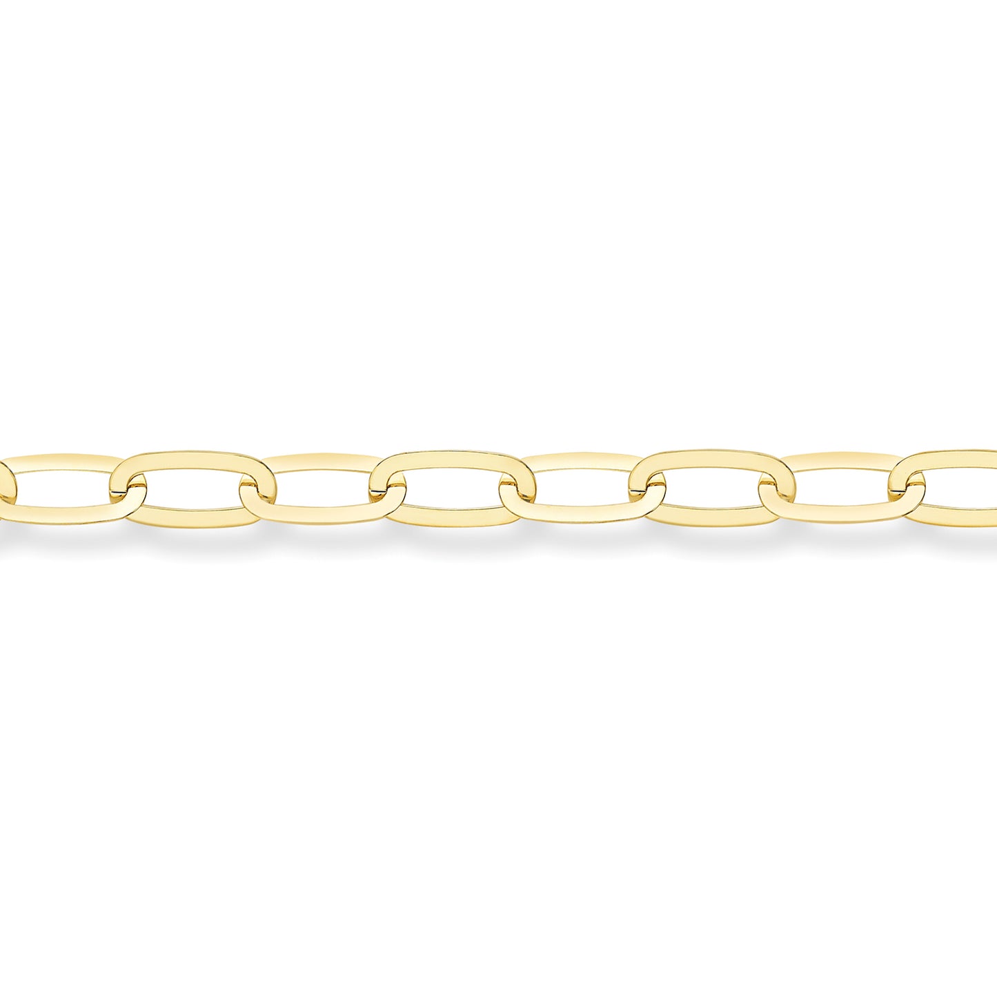 9ct Gold  Oval Link Bracelet 7.25"/19cm - BRNR02964-07