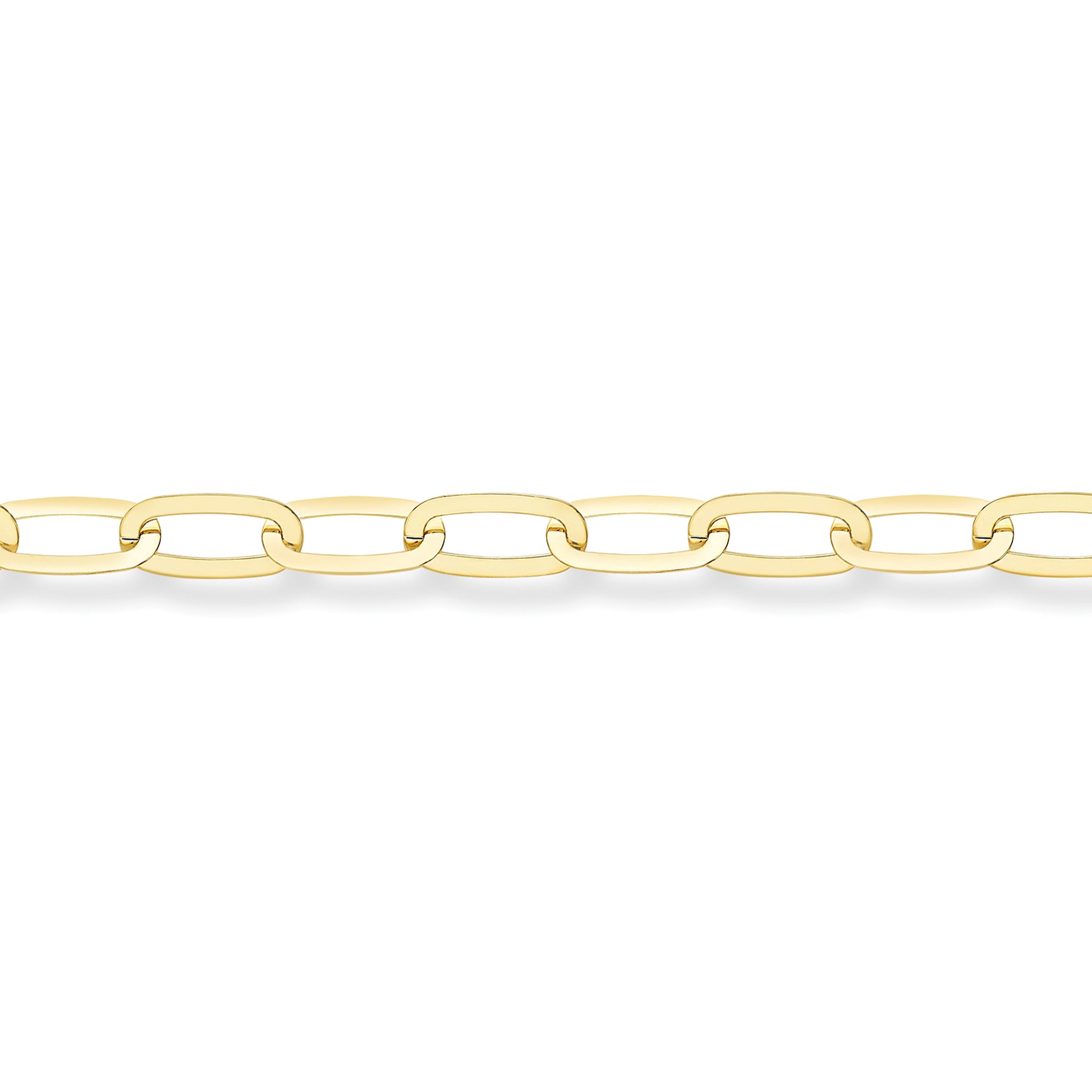9ct Gold  Oval Link Bracelet 7.25"/19cm - BRNR02964-07