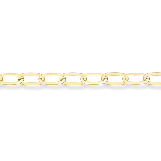 9ct Gold  Oval Link Bracelet 7.25"/19cm - BRNR02964-07