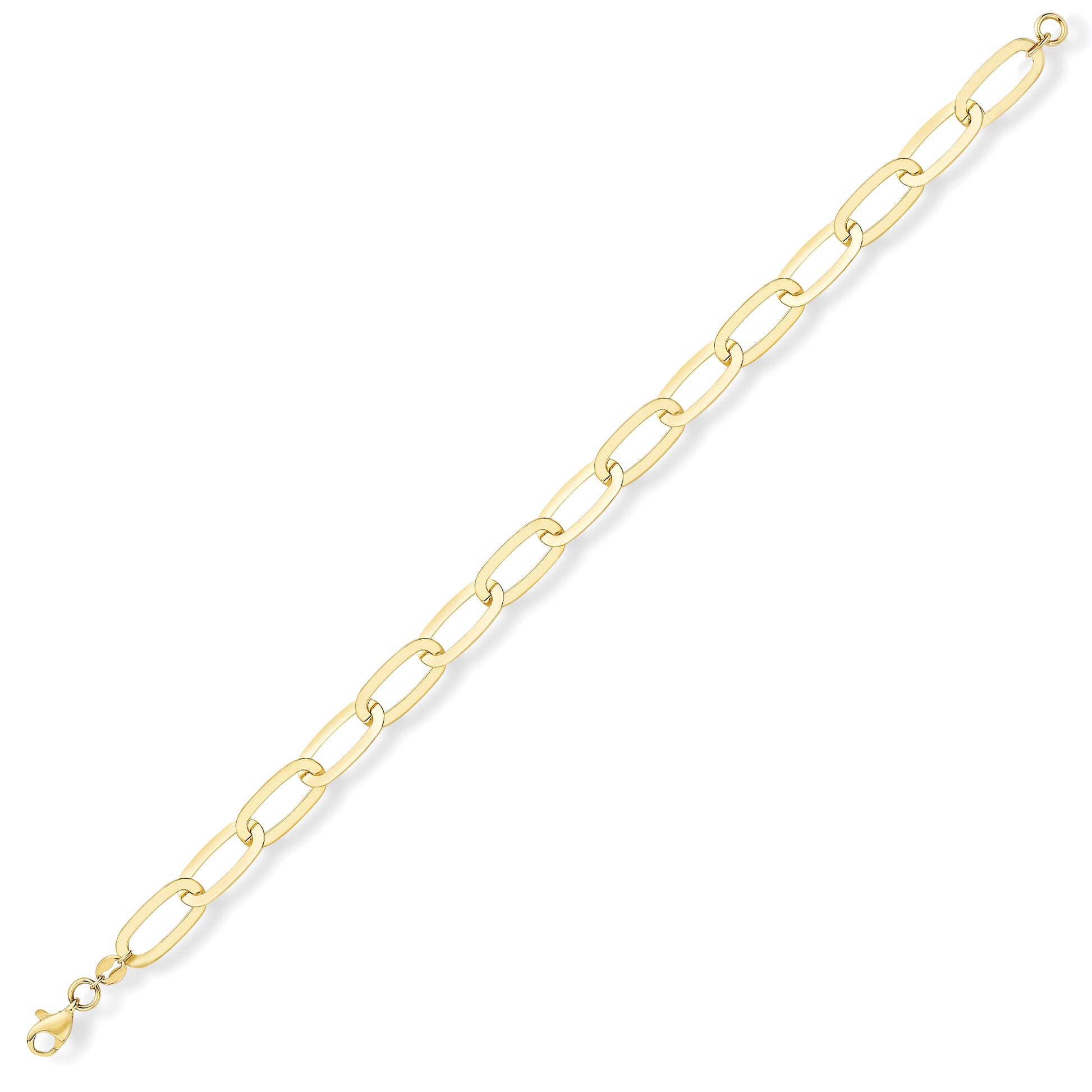 9ct Gold  Oval Link Bracelet 7.25"/19cm - BRNR02964-07