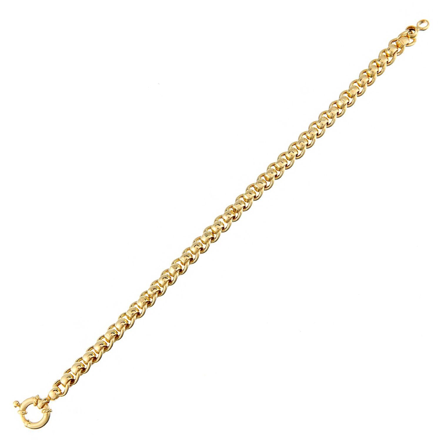 9ct Gold  Roller Ball Chain Bracelet 6mm 7.5 inch - BT1AXL617Y