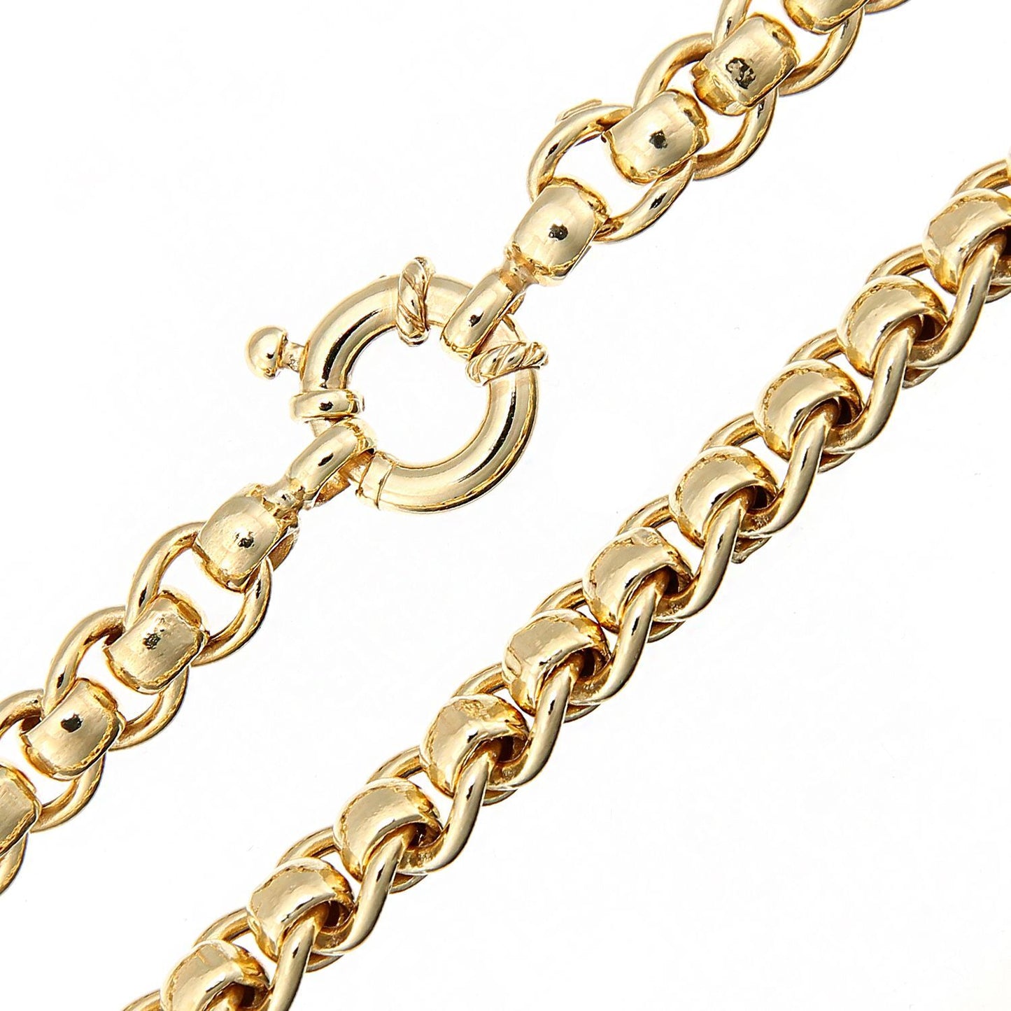 9ct Gold  Roller Ball Chain Bracelet 6mm 7.5 inch - BT1AXL617Y