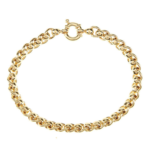 9ct Gold Roller Ball Chain Bracelet 6mm 7.5 inch - BT1AXL617Y