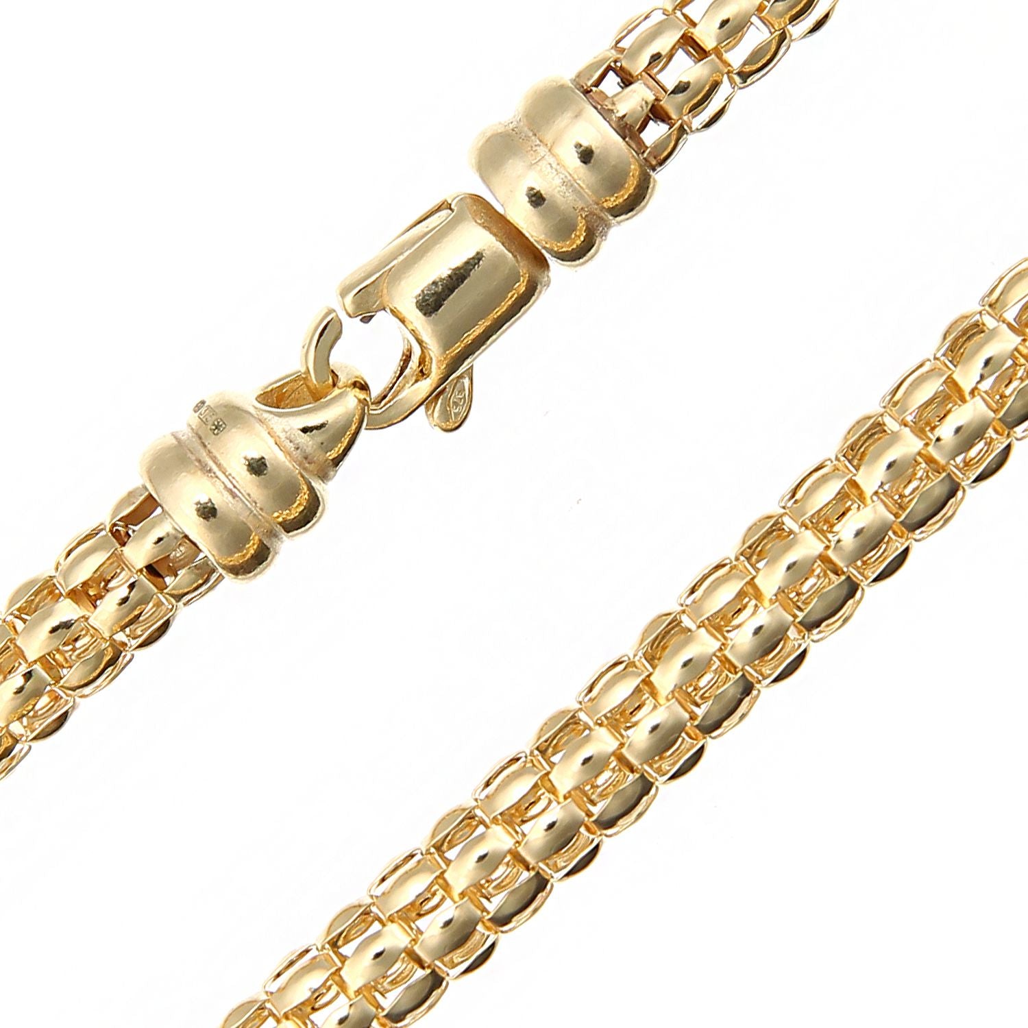 9ct Gold  Popcorn Popcorn Bracelet 4mm 7.5 inch - BT1AXL629Y