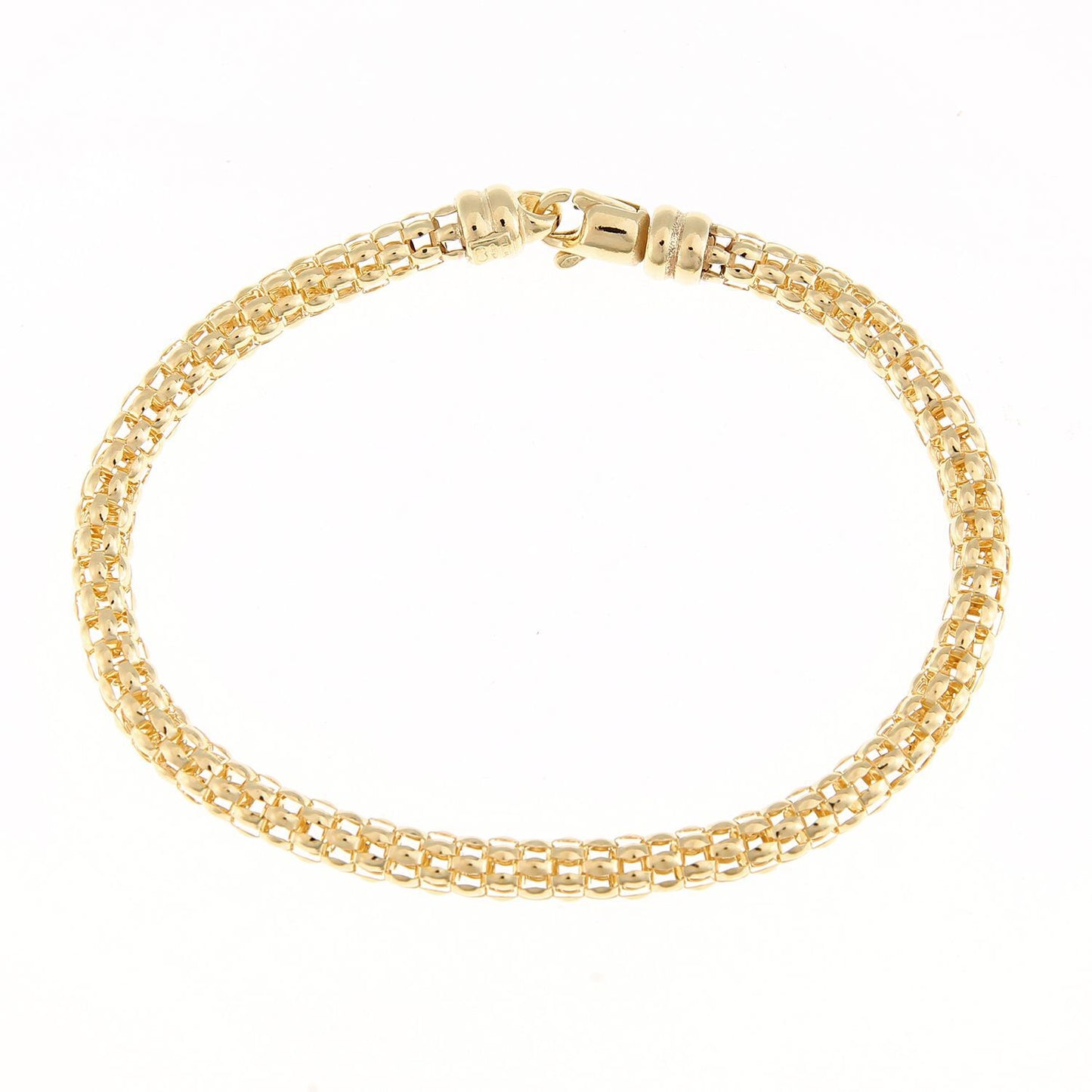 9ct Gold  Popcorn Popcorn Bracelet 4mm 7.5 inch - BT1AXL629Y