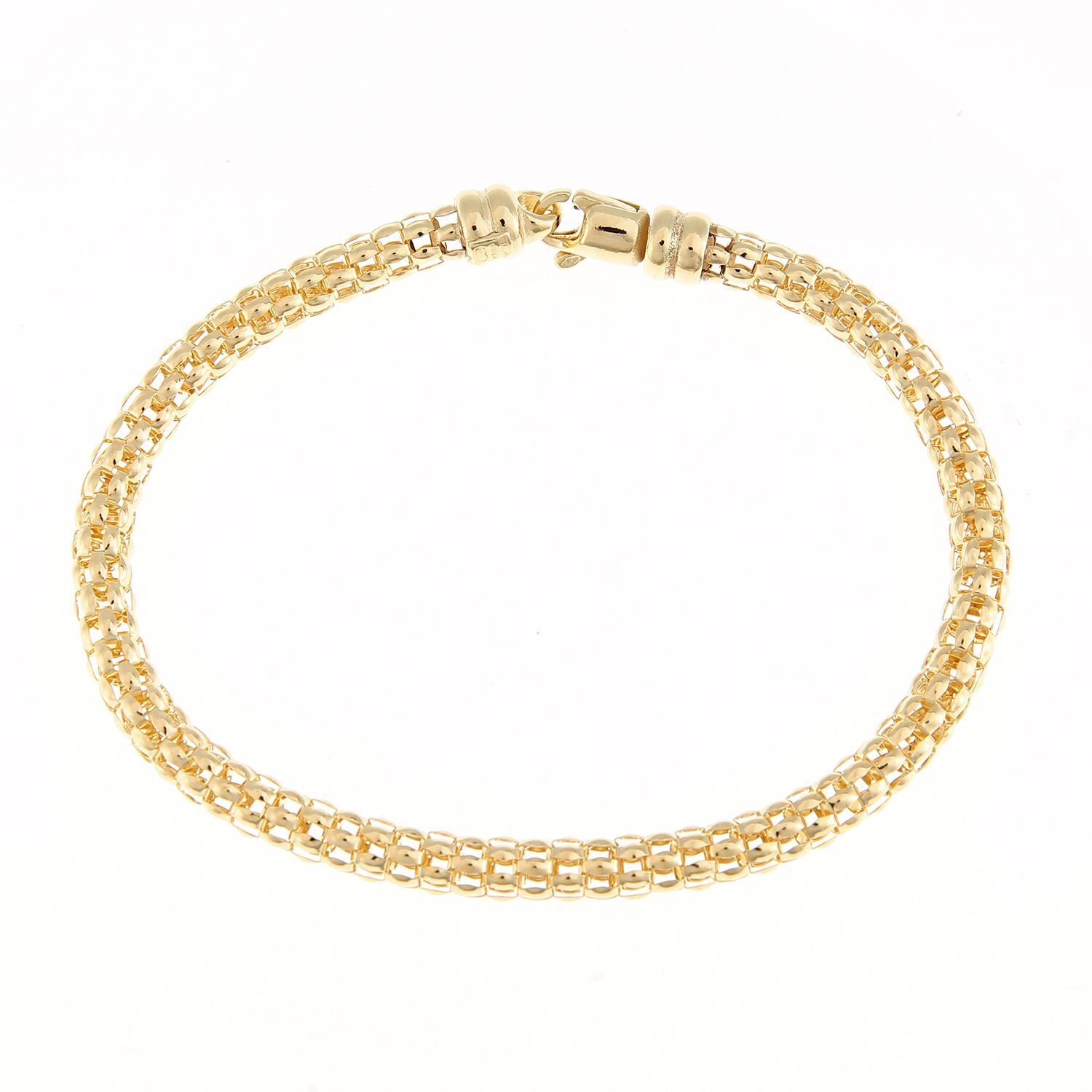 9ct Gold  Popcorn Popcorn Bracelet 4mm 7.5 inch - BT1AXL629Y