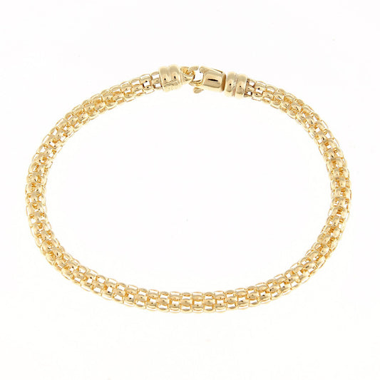 9ct Gold  Popcorn Popcorn Bracelet 4mm 7.5 inch - BT1AXL629Y