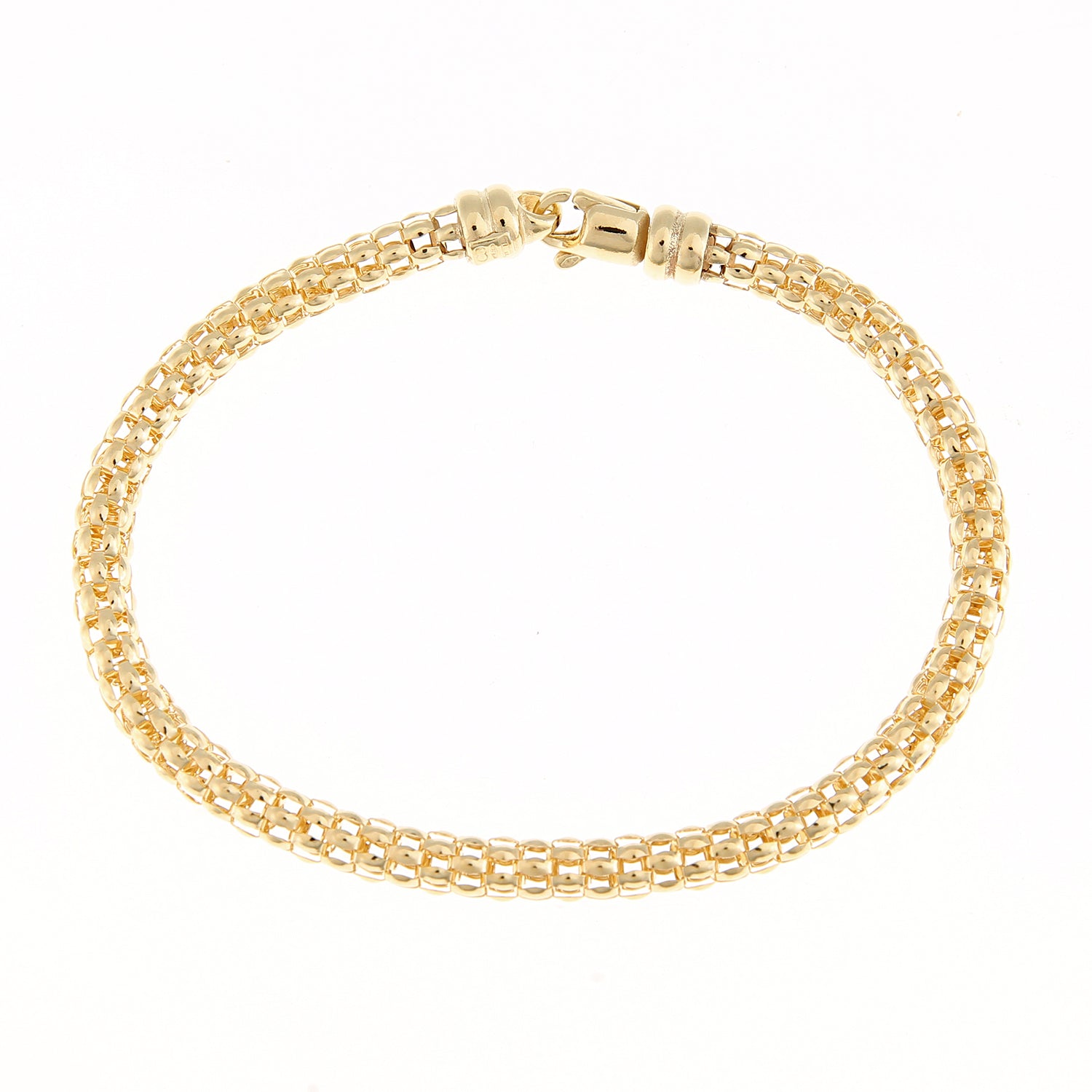 9ct Gold  Popcorn Popcorn Bracelet 4mm 7.5 inch - BT1AXL629Y