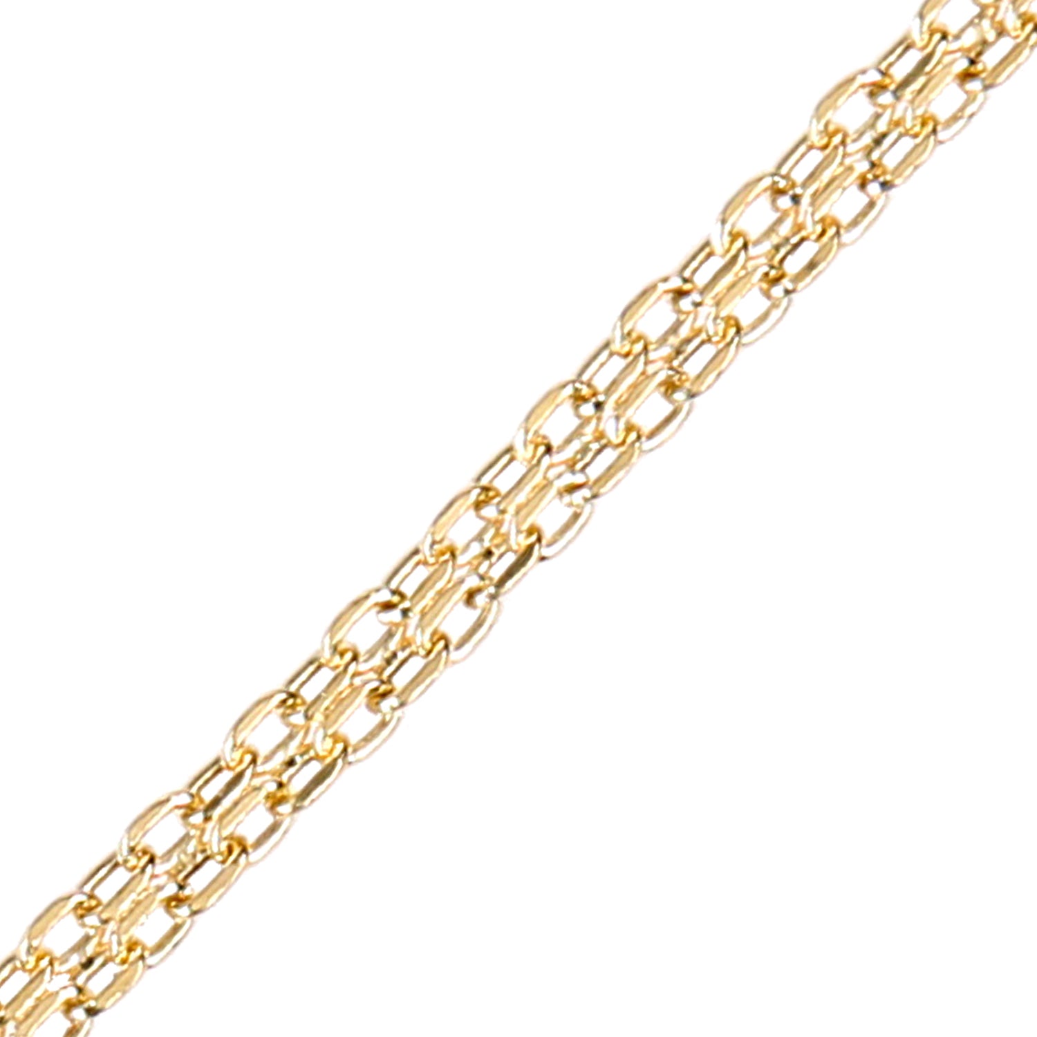 9ct Gold  Bismark Chain Bracelet 3mm 7.5 inch - BT1AXL801Y