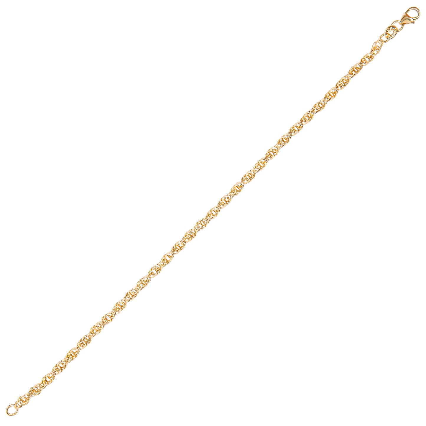9ct Gold  Prince Of Wales Chain Bracelet 3mm 7.5 inch - BT1AXL802Y