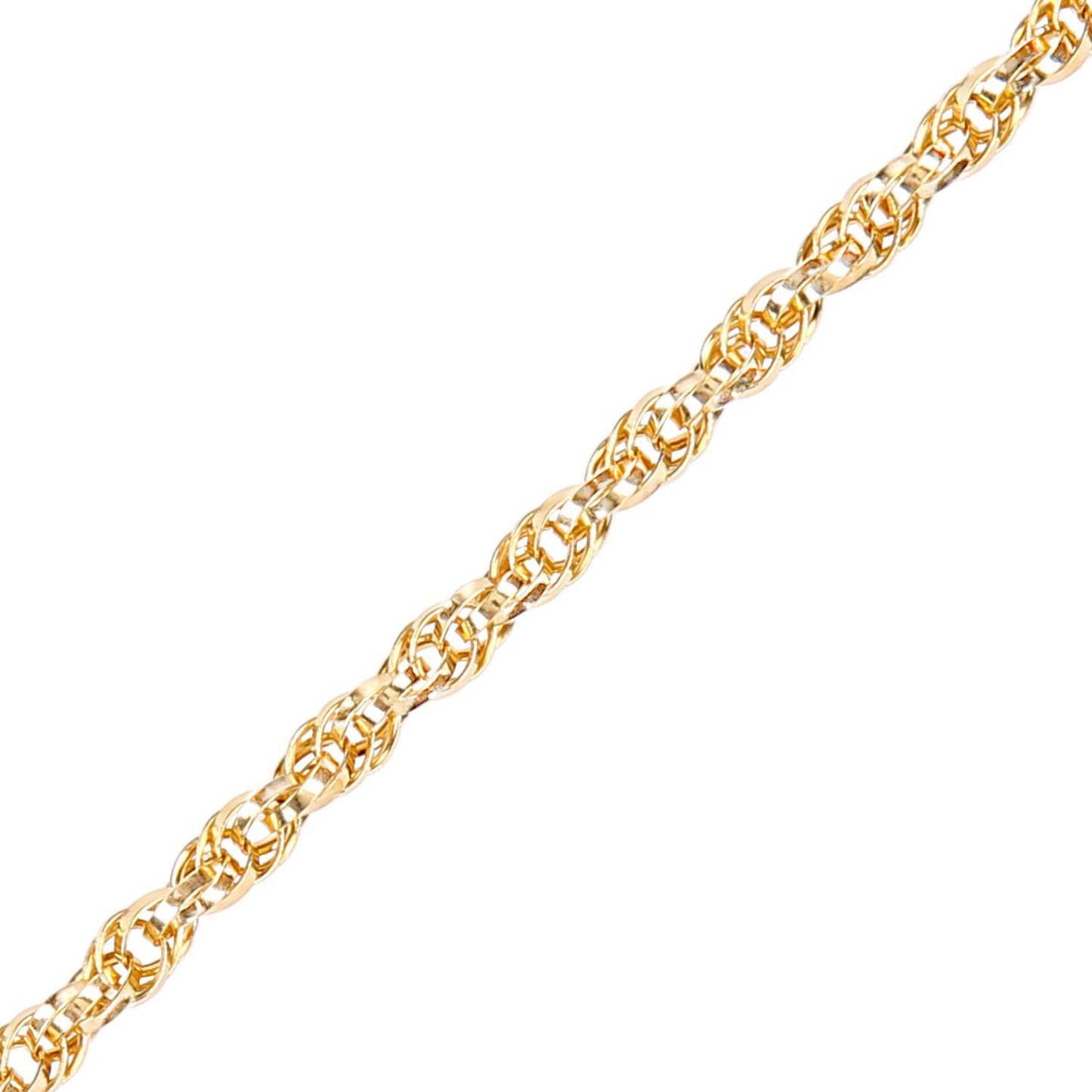 9ct Gold  Prince Of Wales Chain Bracelet 3mm 7.5 inch - BT1AXL802Y