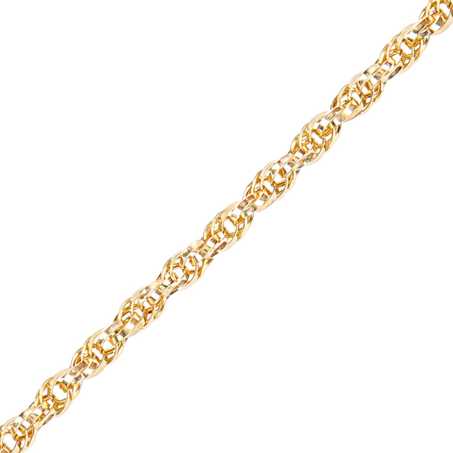 9ct Gold  Prince Of Wales Chain Bracelet 3mm 7.5 inch - BT1AXL802Y