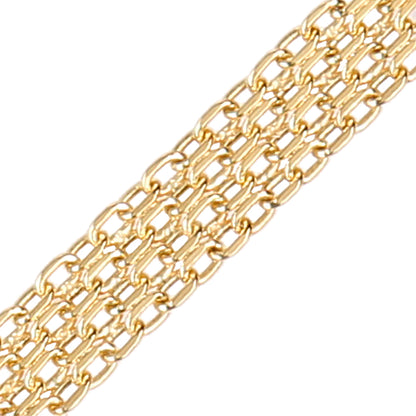 9ct Gold  Bismark Chain Bracelet 5mm 7.5 inch - BT1AXL807Y