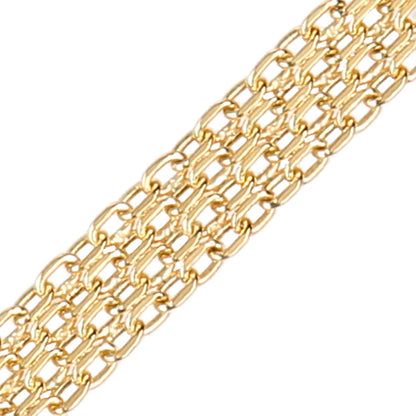 9ct Gold  Bismark Chain Bracelet 5mm 7.5 inch - BT1AXL807Y