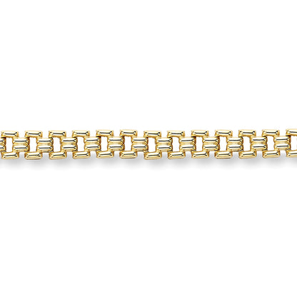 9ct Gold  Brick Bracelet 7.25"/18.5cm - CANR02082-07