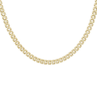 9ct Gold  Brick Necklet 17"/43cm - CANR02082-17