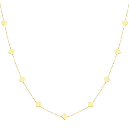9ct Gold  Gold Necklace 18"/45cm - CANR02114-18