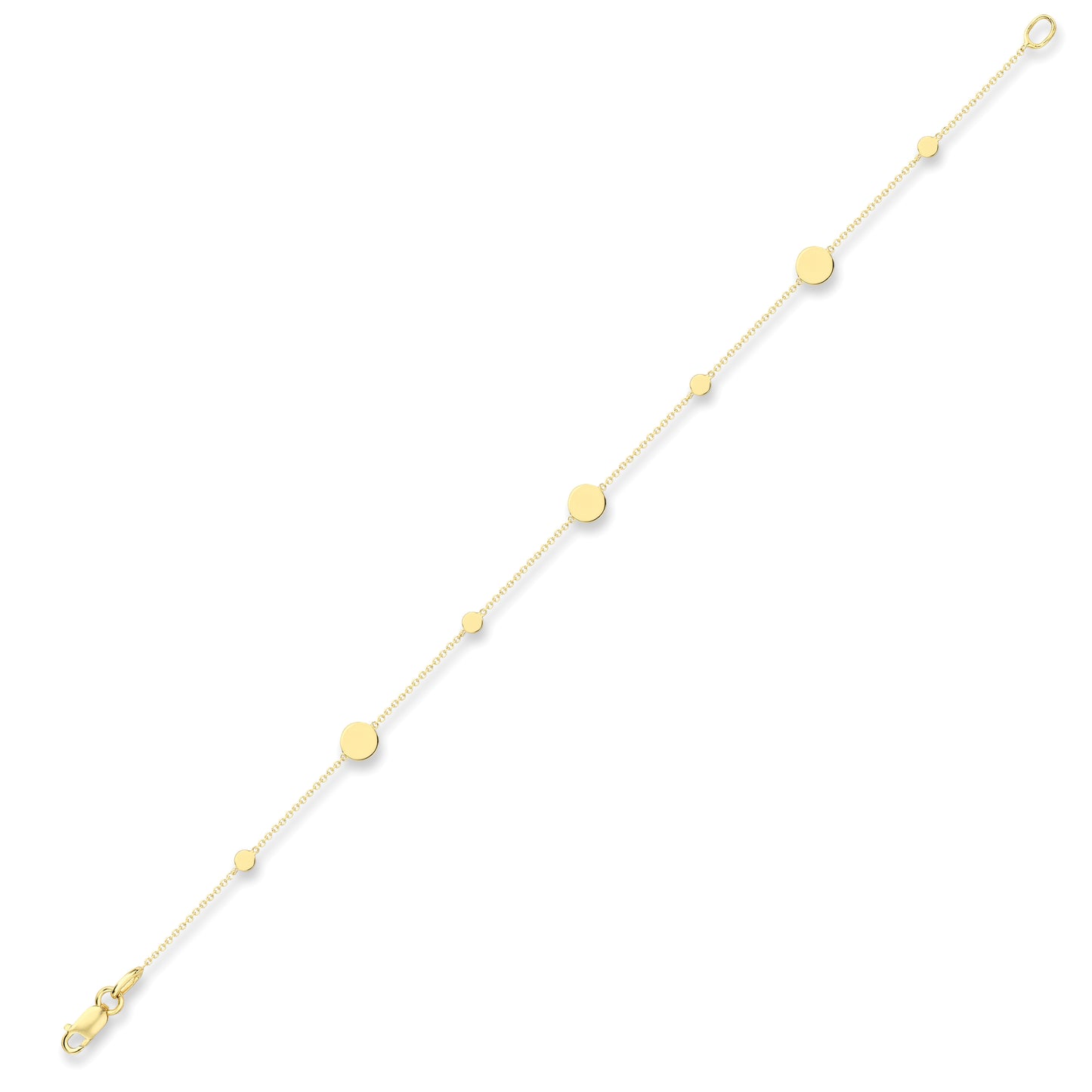 9ct Gold  Gold Bracelet 19cm/7.25" - CANR02115-07