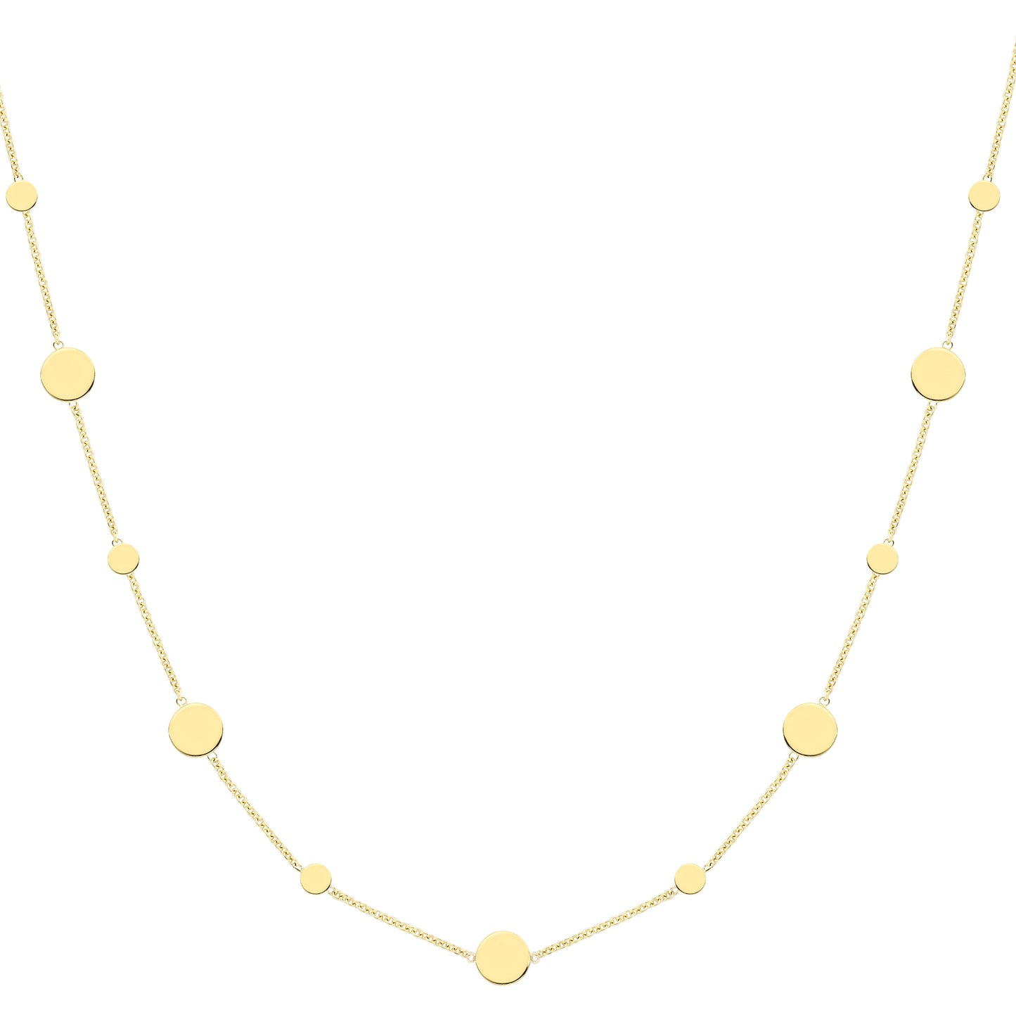 9ct Gold  Gold Necklace 18"/45cm - CANR02115-18