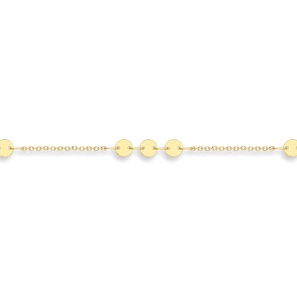 9ct Gold  Gold Bracelet 19cm/7.25" - CANR02116-07