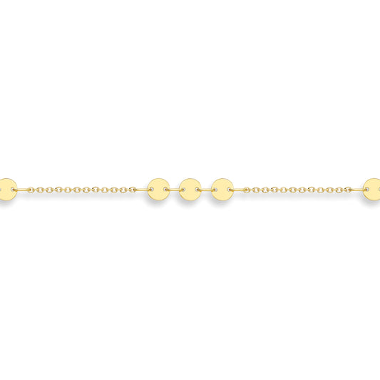 9ct Gold  Gold Bracelet 19cm/7.25" - CANR02116-07