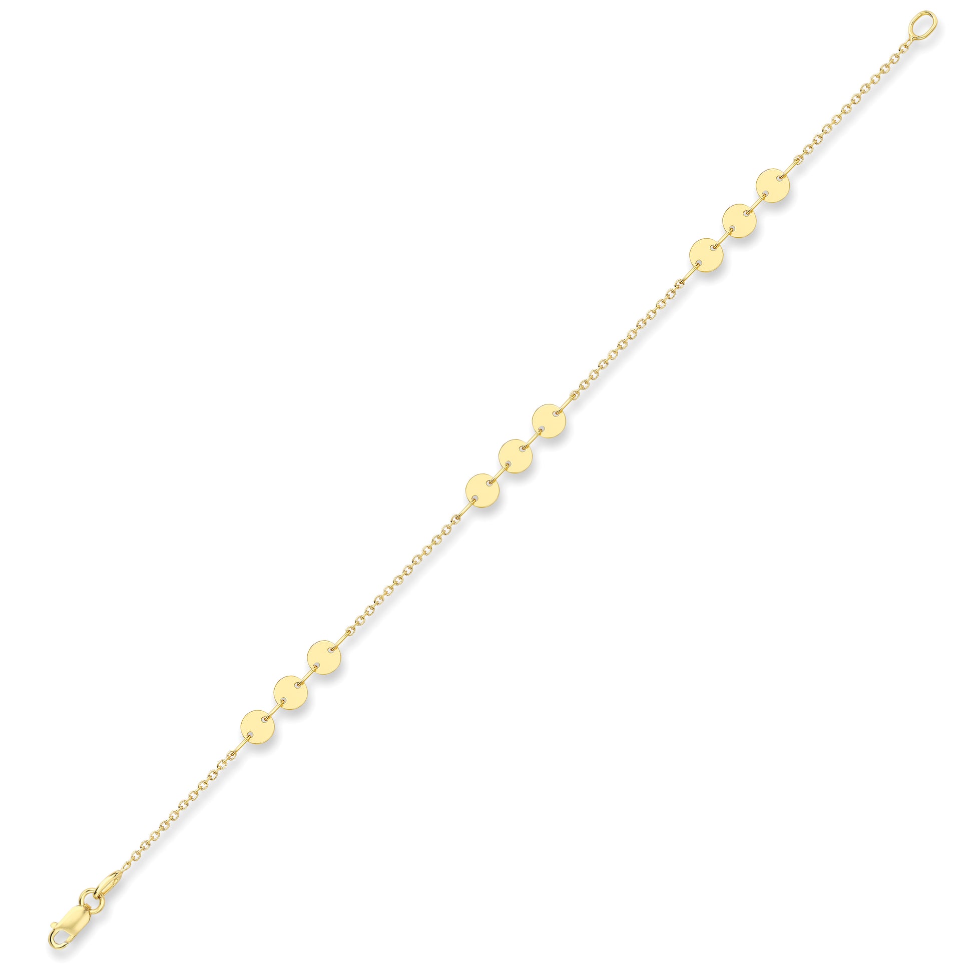 9ct Gold  Gold Bracelet 19cm/7.25" - CANR02116-07