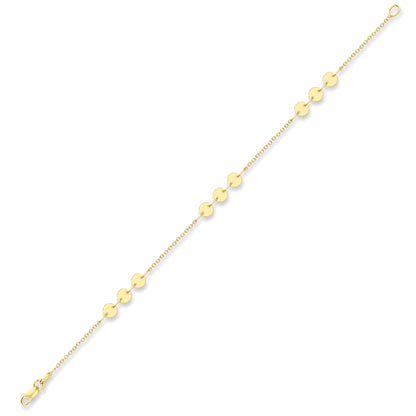 9ct Gold  Gold Bracelet 19cm/7.25" - CANR02116-07