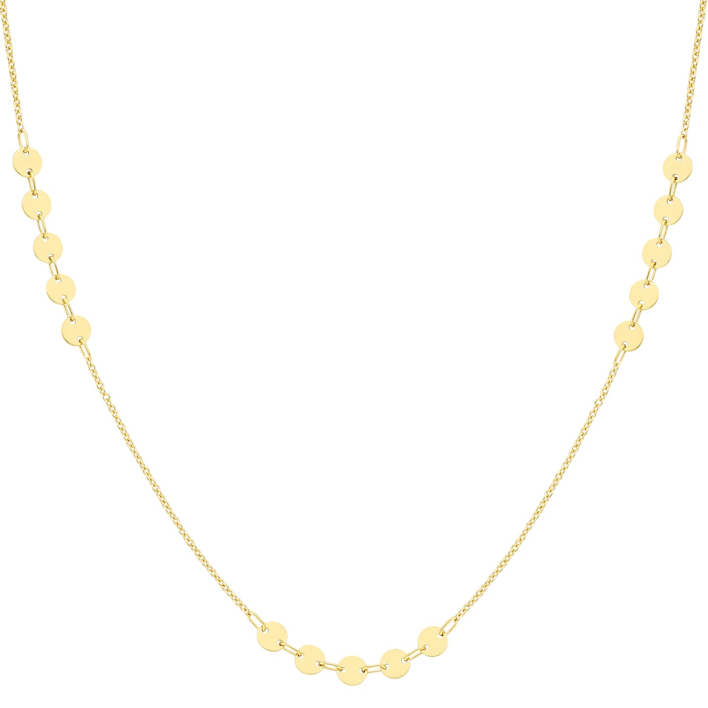 9ct Gold  Gold Necklace 18"/45cm - CANR02116-18