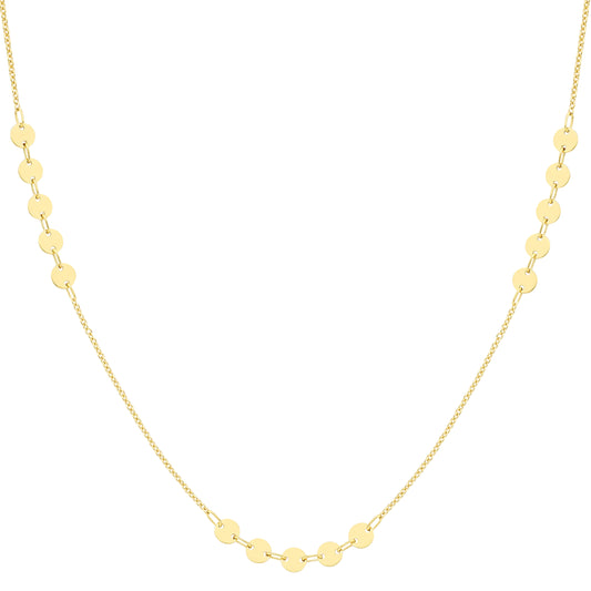 9ct Gold  Gold Necklace 18"/45cm - CANR02116-18