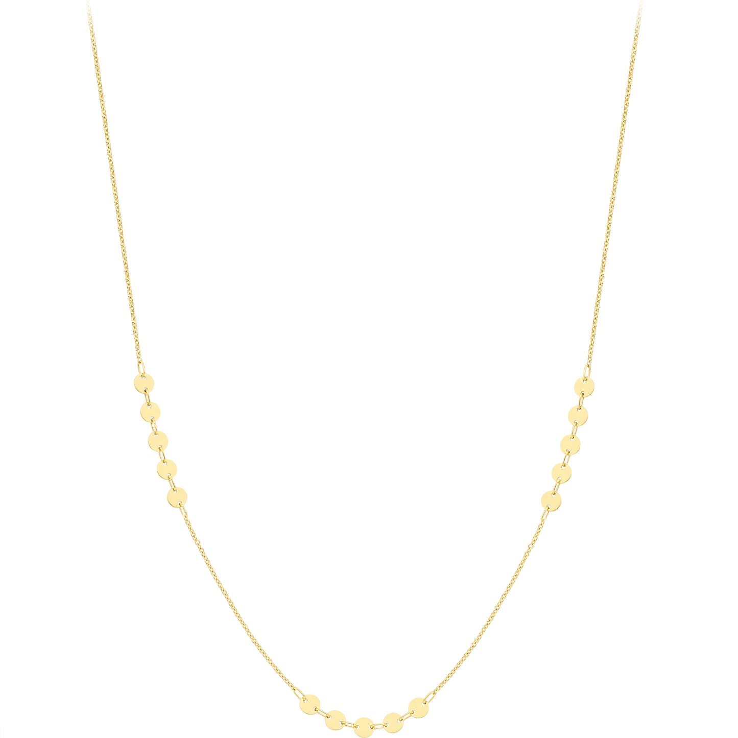 9ct Gold  Gold Necklace 18"/45cm - CANR02116-18