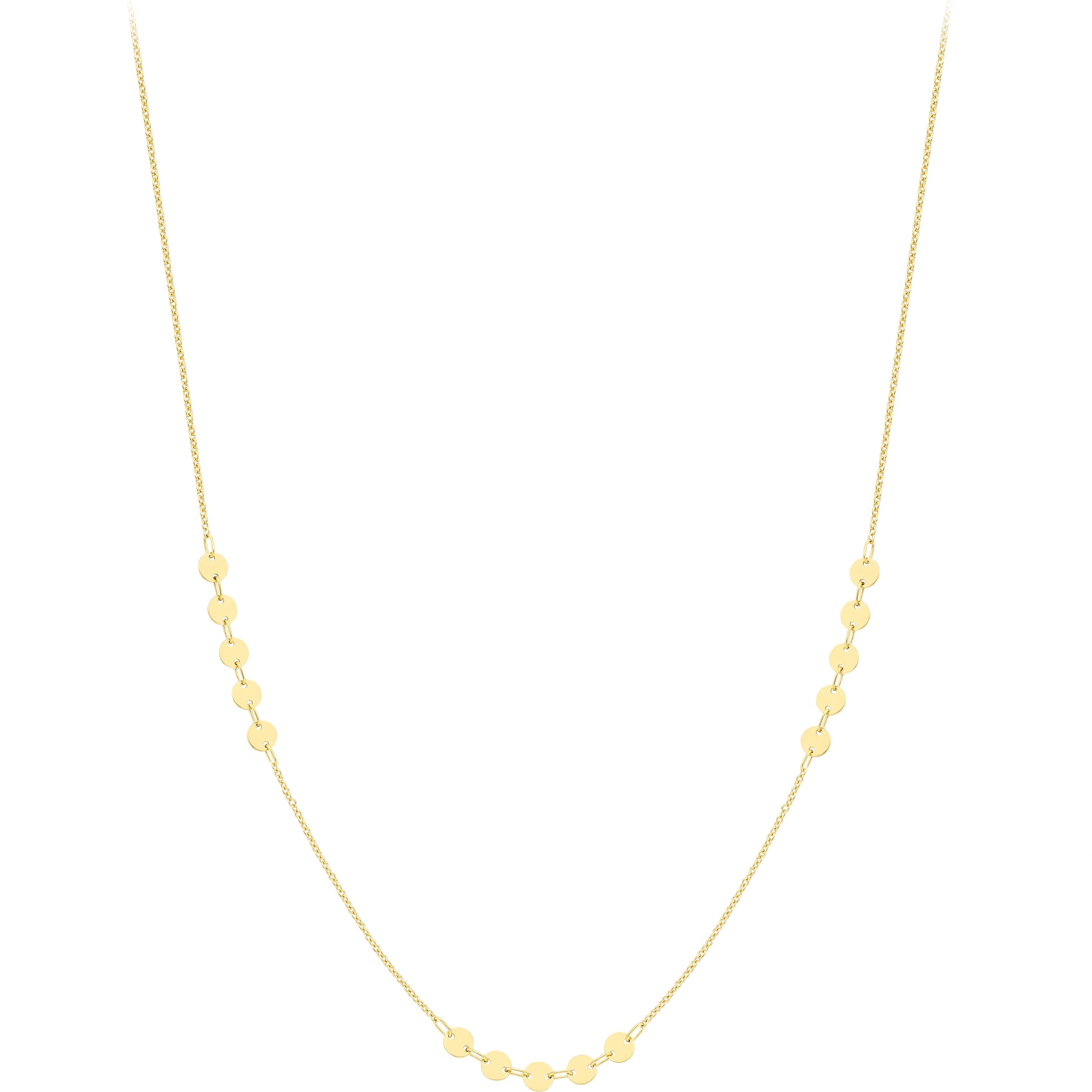 9ct Gold  Gold Necklace 18"/45cm - CANR02116-18